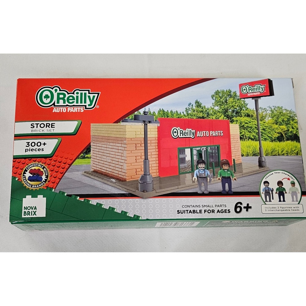 NovaBrix O'Reilly Auto Parts Store Building Brick Set 300+ Pcs OAP1002 New